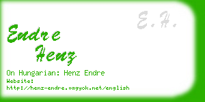 endre henz business card